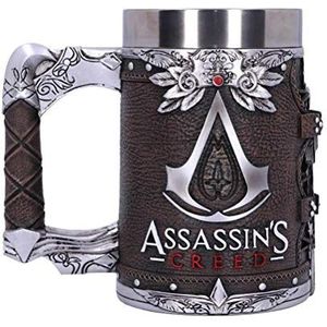 Nemesis Now Officieel gelicentieerde Assassins Creed Brotherhood Brown Hidden Blade Game Tankard, Hars, 15.5cm
