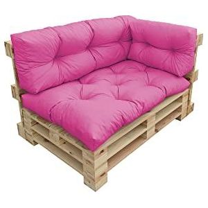 Chilly Pilley Palletkussen Waterdicht Palletkussen Palletkussen Palletmeubels Tuinkussen Waterdicht Waterafstotend Vele Maten En Kleuren (Set Van 3 Roze)