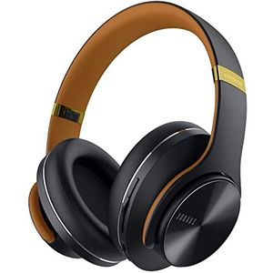 DOQAUS Bluetooth over-ear, tot 90 uur, draadloze hoofdtelefoon met 3 EQ-modi, hifi stereo opvouwbare headset met microfoon, zachte oorkussens voor iPhone/iPad/Android/laptops (nachtzwart)