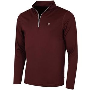 Calvin Klein Heren 2020 Harlem 1/4 Zip Pullover - Bordeaux - M
