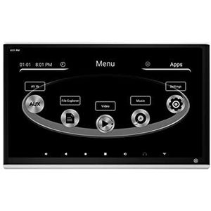 Auto Hoofdsteun Speler, 13,3-inch hoofdsteunmonitor IPS-touchscreen Car Rear Seat Entertainment 4K-videospeler for voertuigen met spiegeling(1 PCS Silver 13.3)