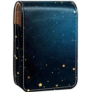 Make-up Lippenstift Case voor Buiten Bosdieren Groene Draagbare Lipstick Organizer met Spiegel Dames Mini Make-up Tas Neemt Tot 3 Lippenstift, Veelkleurig-3, 9.5x2x7 cm/3.7x0.8x2.7 in,