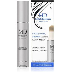 MD Factor Natural Hair Growth Serum | Follicle Energizer Serum - Prevents Thinning Hair & Hair Loss By Stimulating Hair Follicles To Produce Thicker, Fuller Hair (30-Day Supply Per Tube)