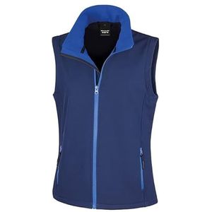 Result Core R232F Dames Afdrukbaar Softshell Bodywarmer - Marine/Koningsblauw - L