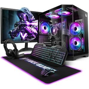 Vibox VI-63 Gaming PC Complet • 22"" Monitor • AMD Ryzen 3 3200GE 4,0 GHz • Radeon Vega 8 • 16 GB RAM • 1 TB SSD • Windows 11 • WiFi