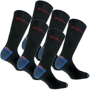 Dickies® STRONG WORK SOCKS werksokken voor heren, zakelijke sokken, maat 41-50, zwart, 6 paar, 43/46 EU