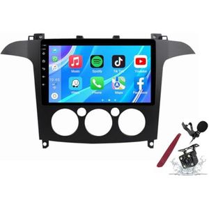Android 14 Autoradio Navi voor F-ord S-max(2007-2008) 9 Inch Touchscreen Multimedia Speler met Draadloze Carplay GPS Navigatie FM RDS Bluetooth 5G-WiFi SWC DSP,M120s