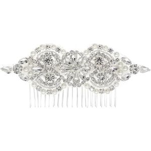 HTYHZIMS Haar Zijkam Vrouwen Parel Haar Kam Haar Kam Bruids Hoofdtooi Insert Kam Voor Vrouwen, Bruid, Eén maat, Strass, agaat