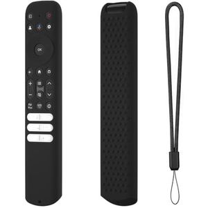 Btkigl Siliconen Afstandsbediening Case Shockproof Beschermhoes Sleeve voor TC L RC813 FMB1/RC923 FMB3/RC902V FMR1 FMR4 FMR5 (zwart)