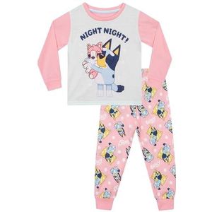 Bluey Pyjamas | Nacht Nacht Pyjama Met Lange Mouwen Voor Meisjes | Meisjes Pyjamaset | Roze | 92