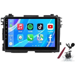 Android 14 Autoradio Sat Navi voor H-onda Vezel XRV (2013-2018) 9 Inch Touchscreen Multimedia Speler met Draadloze Carplay GPS Navigatie FM RDS Bluetooth 5G-WiFi SWC DSP,M100s