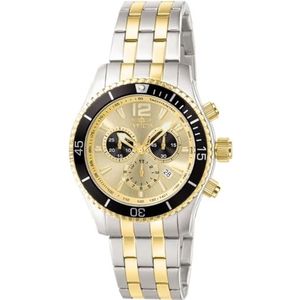 Heren Invicta Sport Chronograaf Tachymeter Roestvrij Stalen Armband Horloge 0622, Goud, Armband