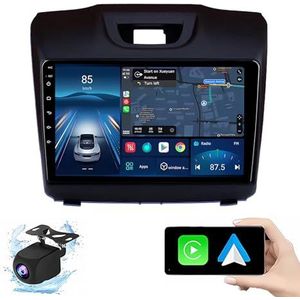 Android 14.0 2 Din Autoradio 9"" Touchscreen Auto Stereo voor Isuzu DMAX 2012-2018 met Draadloze Carplay Android Auto GPS navigatie AHD Omgekeerd beeld Stuurwielbediening(P1(1G+32G))