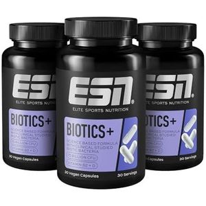 ESN Biotics+, 3 x 30 Capsules, 90 Porties - Capsules voor Darmflora, 4 Klinisch Bestudeerde Bacteriestammen