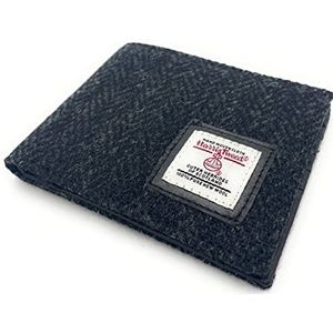 TARTAN TWEEDS Harris Tweed Bifold Portemonnee voor heren, Houtskool Herringbone, Eén maat, Bifold