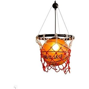Retro Creatieve Basketbal Plafondlamp Hanglamp Ronde Bal Sport Thema Kunst Hangende Lamp Kinderen Slaapkamer Restaurant Bar Café Decoratie Lampen E27