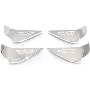 Binnendeur Trekgrepen Auto Accessoires Voor Mazda CX-5 CX-3 CX 5 Voor Mazda 3 6 CX7 CX9 MX5 Interieur Deurklink Kom Stickers(Silver 4pcs)