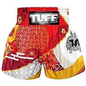 Tuff Sport Muay Thai Shorts Boksen Shorts Traditionele Stijlen MMA Workout Kickboksen, Tuf-ms653-rood, S