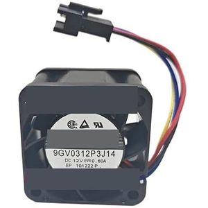 Voor SANYO voor DENKI 9GV0312P3J14 DC 12V 0.60A 38x38x28mm 4-draads serverkoelventilator