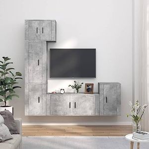 DIGBYS Meubels-sets-5-delige tv-kast set beton grijs ontworpen hout