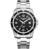 Roamer Herenhorloge analoog kwarts Nautic 100 862844 roestvrij staal, zilver/zwart/zwart, armband