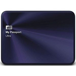 WD 2TB Blue-Black My Passport Ultra Metal Edition draagbare externe harde schijf - USB 3.0 - WDBEZW0020BBA-NESN