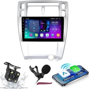 Android 14 Autoradio Navi voor H-yundai Tucson 2004-2009 9 ""Schermradio met draadloze carplay Android Auto GPS Navigatieondersteuning Bluetooth 5.0 HIFI FM 5G-WiFi SWC MIC-camera,M300s