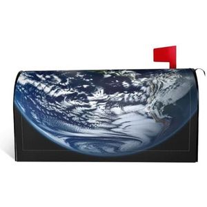 GTKSYNVE Blauw Marmeren Aarde Brievenbushoezen Magnetische Standaard Grootte 25,5 x 21 inch Decoratieve Brievenbus Wraps Waterdichte Post Brievenbus Cover Gepersonaliseerde Brievenbus Covers voor Tuin