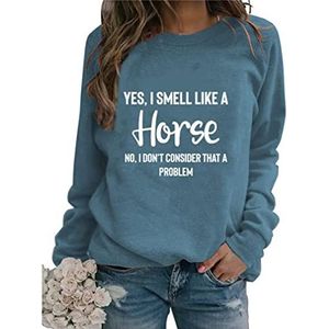 Just A Girl Who Loves Horses Sweatshirt Women Crew Neck Equestrian Horses Sayings Funny Pullovers Horse Lover Gifts