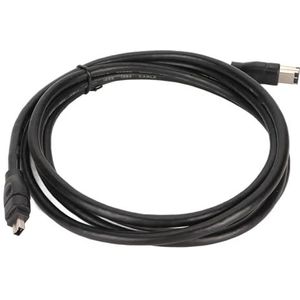 Firewire 6-pins Naar 4-pins Kabel, IEEE1394 Firewire DV-kabel Hoogspanning Getest Stabiel Slijtvast voor Scanners voor Digitale camera's