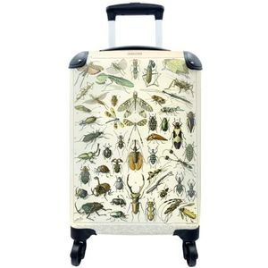 MuchoWow® Koffer - Insecten - Dieren - Libelle - Past binnen 55x40x20 cm en 55x35x25 cm - Handbagage - Trolley - Fotokoffer - Cabin Size - Print