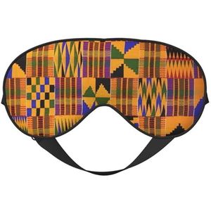 Zijde als Afrikaanse Etnische Patroon Print Zachte Slaap Oogmasker Comfortabele Blinddoek Verstelbare Oogmasker voor Slaap