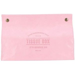 Extractie Tissue Box, Desktop Tissue Box, Opbergdoos voor Dressoir Slaapkamer(Roze)