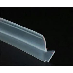 2 meter/partij verbrede F/h-vorm siliconenrubber doucheruimte deur vensterglas afdichting strip tochtstrip voor 6/8/10/12 mm glas-h6mm x 2 meter
