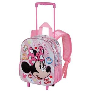 Minnie Mouse Power-Small 3D-rugzak met wielen, roze, 26 x 34 cm, inhoud 12,5 l, roze, Eén maat, Kleine 3D Rugzak met Wielen Power