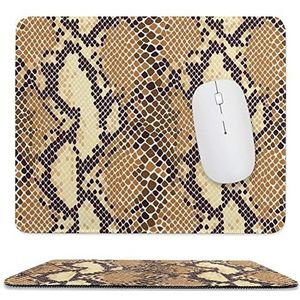 Snake Skin muismat antislip muismat rubberen basis muismat voor kantoor laptop thuis 9,8 x 11,8 inch