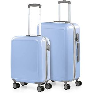 ITACA - Koffer Set - Reiskoffer set. Kofferset voor Elke Reis Handbagage & Trolley Koffers met Wielen - Ultiem Reisgemak 702600, Blauw