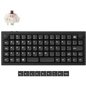 Keychron Q15 Max Draadloos Mechanisch Toetsenbord, QMK/VIA Programmeerbare Knop 2,4 GHz/Bluetooth 5.1/USB, Compact, RGB LED, Hot-Swap met Gateron Brown Switch voor Mac Windows Linux - Zwart