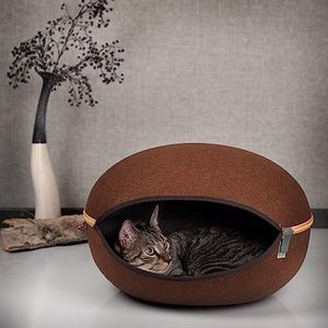 CanadianCat Company ® | Cat grot, katten nest in Camel kleur - de kat bed met stijl | ca. 52 x 45 x 33 cm