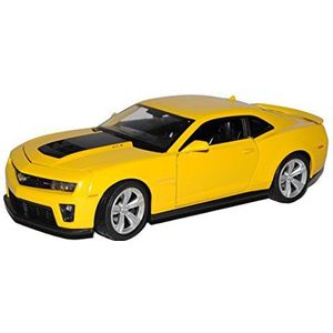 Welly Chevrolet Chevy Camaro SS RS Coupe geel zwarte strepen Bumble Bee Bumblebee Transformers ZL1 5e generatie vanaf 2009 1/24 model auto