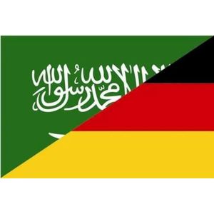 Vlag Saoedi-Arabië-Duitsland vlag 50 x 75 cm premium kwaliteit bootvlag motorvlag professionele kwaliteit