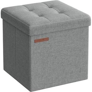 Stijlvolle En Praktische Poef, Zitkruk, Zitbank Met Opbergruimte Inklapbare Zitkist Opbergdoos Met Deksel Voetenbank 38x38x38cm Tot 300 Kg Belastbaar
