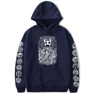 Hollow Knight Pullover Mannen Dames Cool Kindred Souls Hooded Trui Casual Streetwear Mode Gaming Hoodie Herfst Winter Lente Kleding, Blauw, M