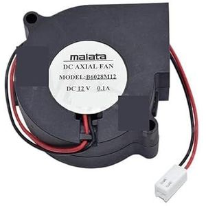 Voor Malata B6028M12 ventilator DC12V 0.1A twee pinnen vierkante koelventilator(A)