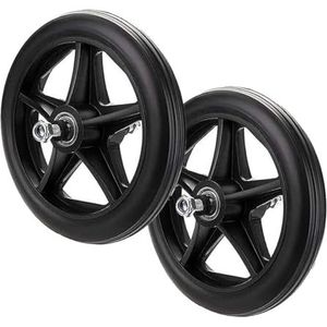 met rubberen rolstoelwielen, Pakket van 2 vervangende wielen for rolstoelen, rollators en looprekken van 6-8 inch(8inch-20cm)