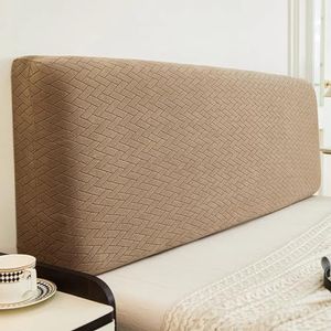 Hoes Voor Hoofdbord Van Het Bed,Stretch Bed Headboard Cover,Hoofdbordbekleding Voor Tweepersoonsbed,Jacquard Fluweel,Rekbaar,Wasbaar,Voor Kamerdecoratie(220cm,Coffee D)