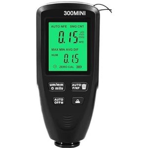 Laagdiktemeter 0-2000UM Autolaagdiktemeter Draagbare autolakmeter for auto's Autovoertuig Letture accurate(Black 300MINI)