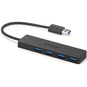 Anker - 4-poorts USB 3.0 - Datahub - Zwart - 5 Gbps Gegevenssnelheid