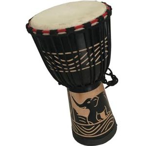 Standaard 8-inch Houten Body Van Schapenvacht Drumvel Afrikaanse Drumbeginner Volwassen Handtrommel Afrikaans Trommel Instrument (Size : D)