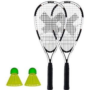 Pure 2 Improve Speed badminton racketset bestaande uit 2 rackets, 2 shuttles en draagtas Powered by XQmax